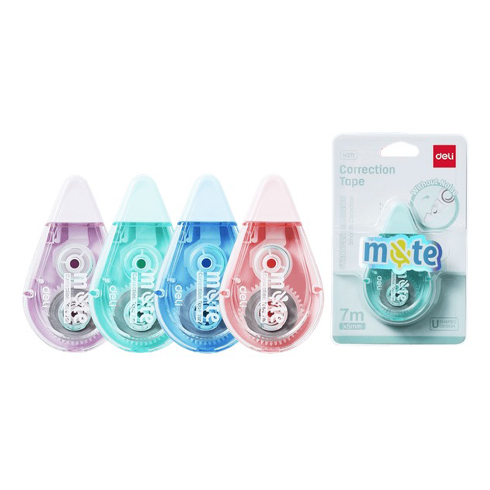 Deli Mute Αθόρυβη Διορθωτική Ταινία 5mm x 7m σε 4 Χρώματα - 1 Τμχ 