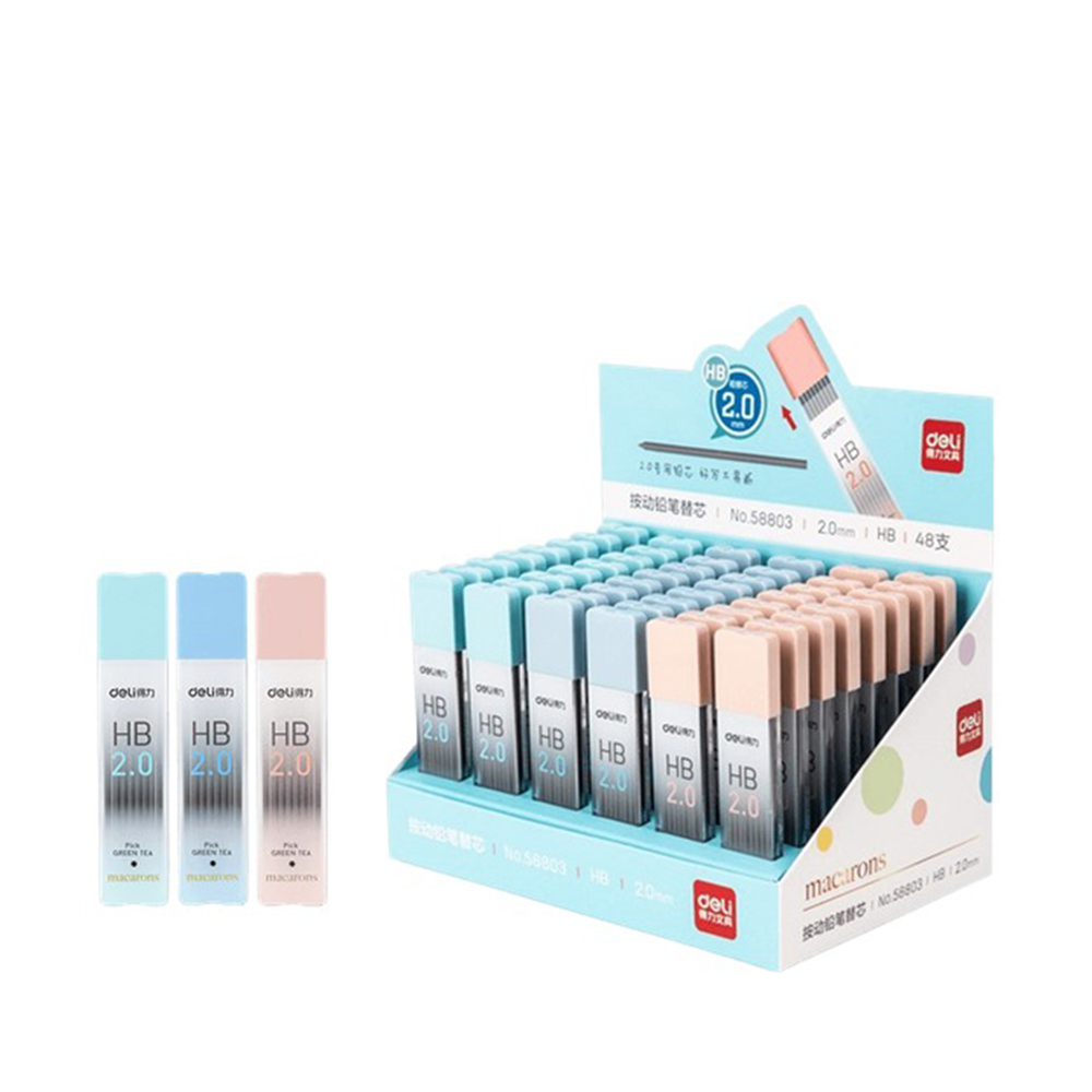 Deli Μύτες για Μηχανικό Μολύβι 2.0 mm HB - 8 Τεμάχια