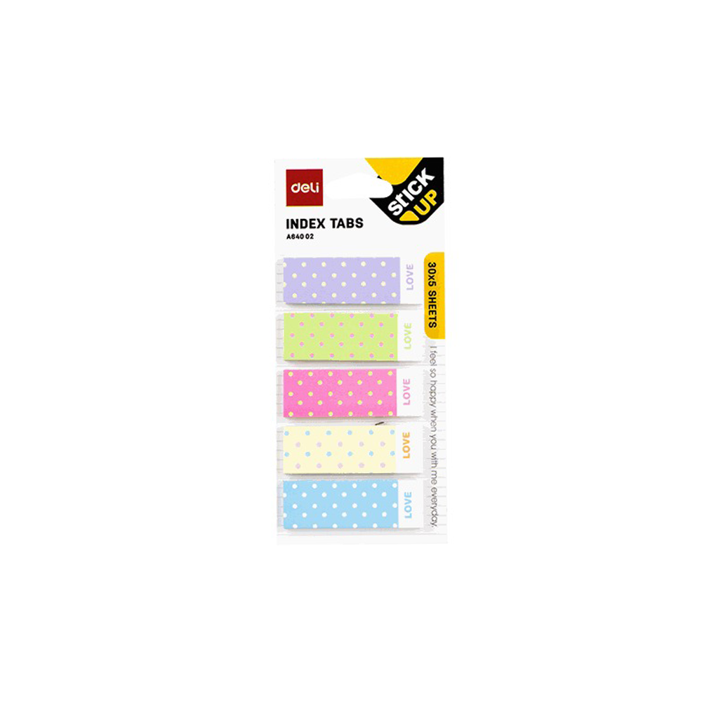 DELIDeli Σελιδοδείκτης Αυτοκόλλητος 45χ15 mm 5x30 Φύλλα 1 Τμχpapell.gr