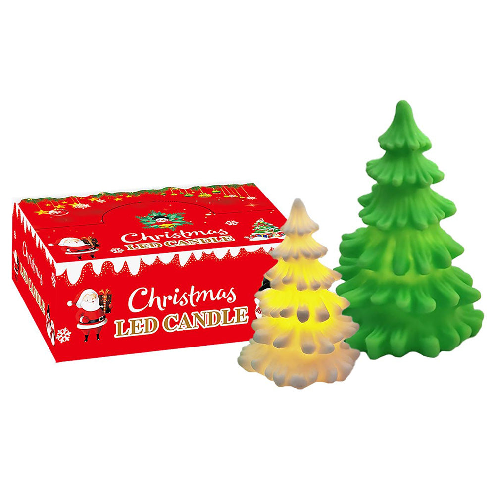 Χριστουγεννιάτικο Δεντράκι Πλαστικό Με Φως 9x6εκ 2 Χρώματα - 1τμχ