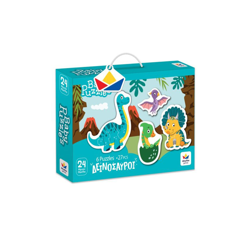 Desyllas Baby Puzzles Δεινόσαυροι Πάζλ 27 Κομματιών σε 6 Σχέδια