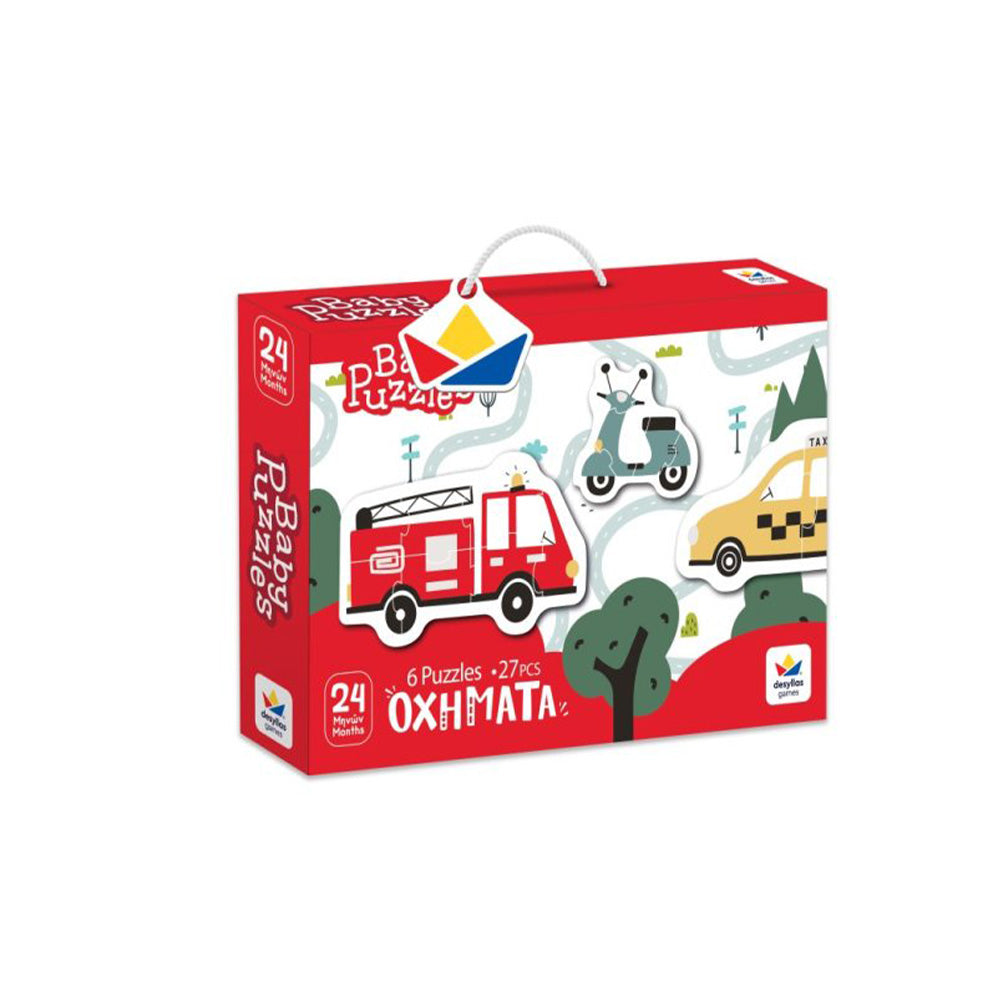 Desyllas Baby Puzzles Οχήματα Πάζλ 27 Κομματιών σε 6 Σχέδια
