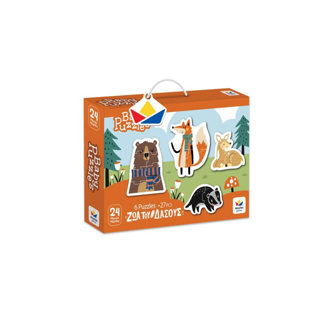 Desyllas Baby Puzzles Ζώα του Δάσους Πάζλ 27 Κομματιών σε 6 Σχέδια
