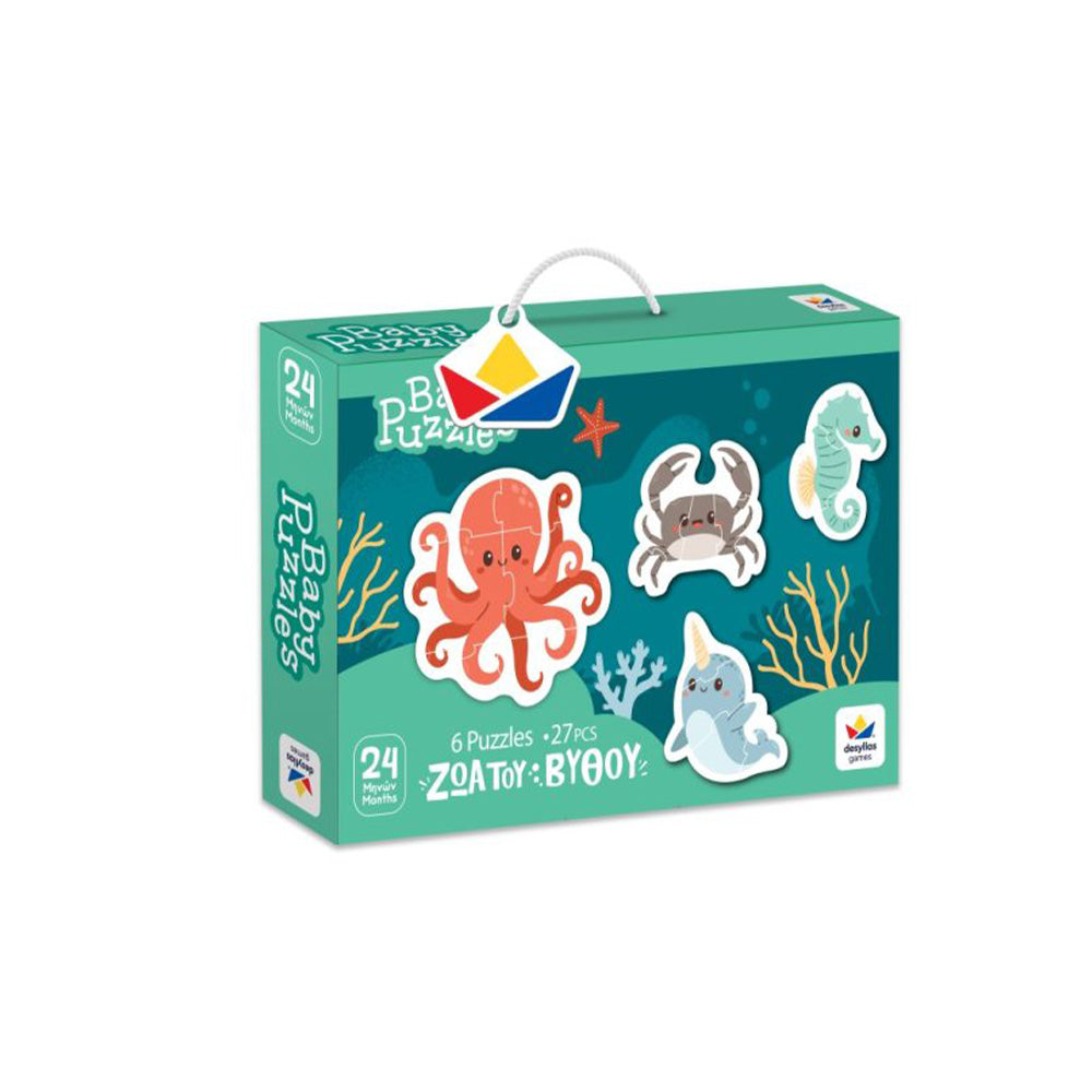 Desyllas Baby Puzzles Ζώα του Βυθού Πάζλ 27 Κομματιών σε 6 Σχέδια