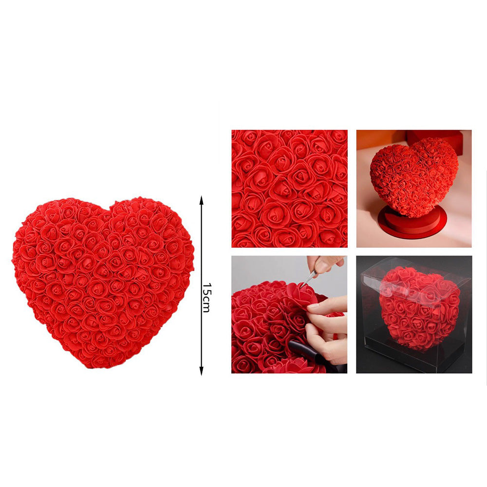 Διακοσμητική Καρδούλα Με Τριανταφυλλάκια 16Χ15εκ