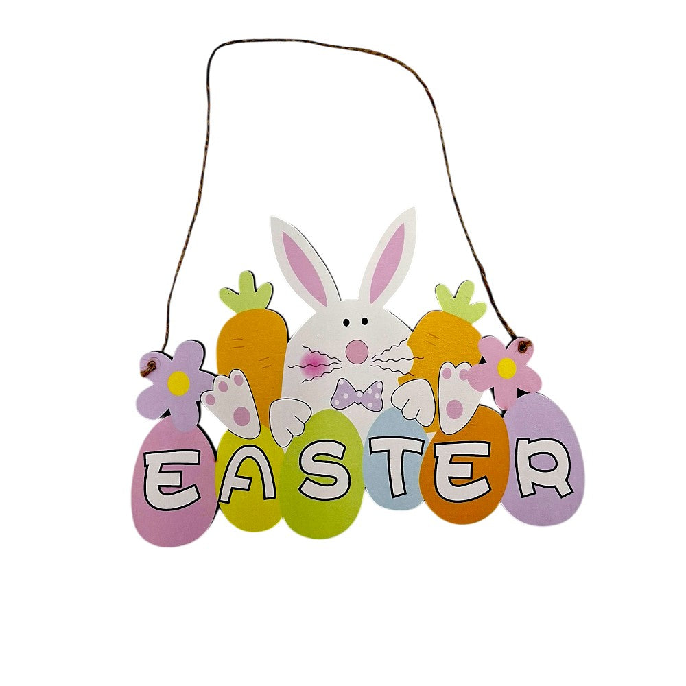 Διακοσμητικό Κρεμαστό Ξύλινο Κουνελάκι "Easter" 22x16 εκ 