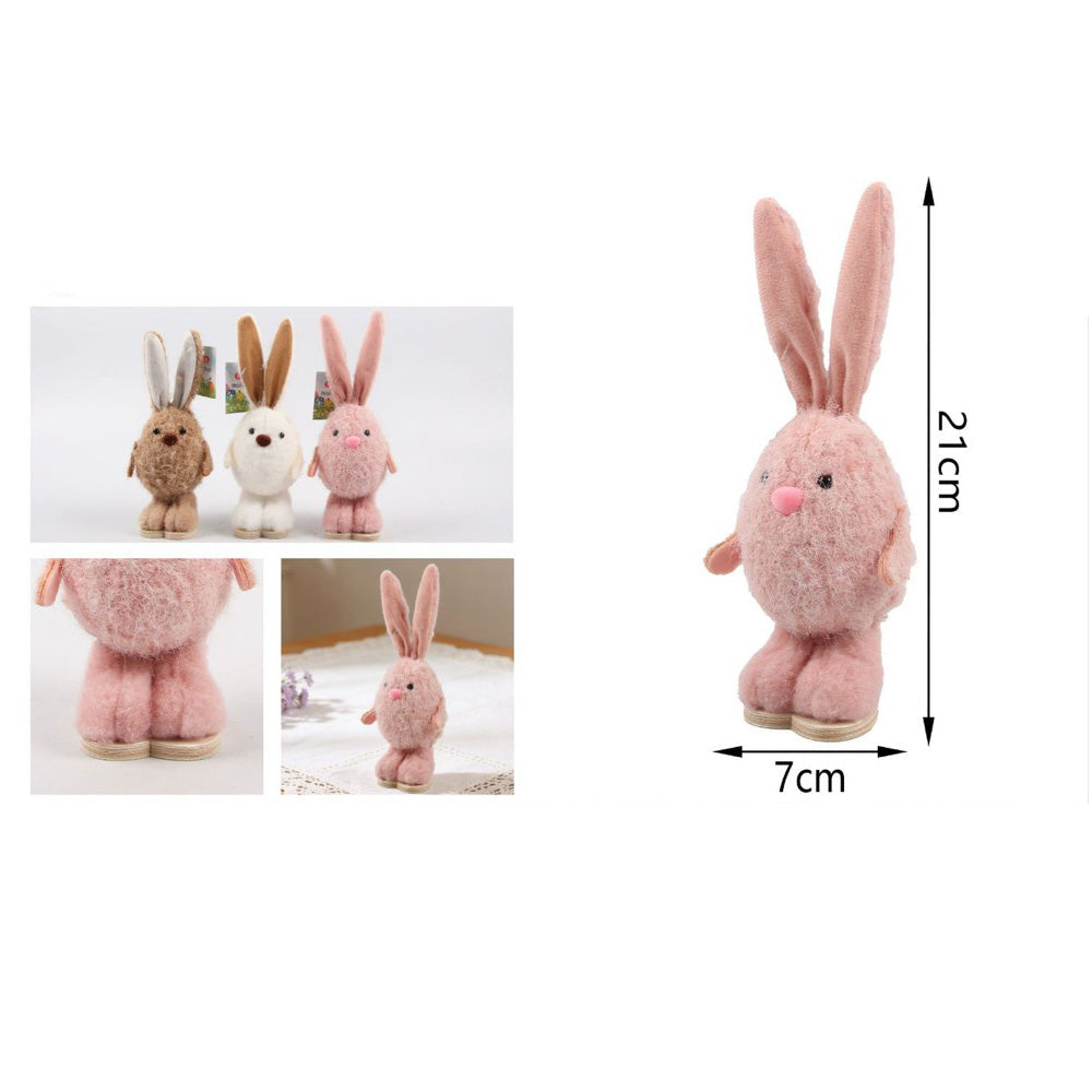 Διακοσμητικό Πασχαλινό Λούτρινο 21x7 εκ με Αυτιά σε 3 Χρώματα - 1 Τμχ