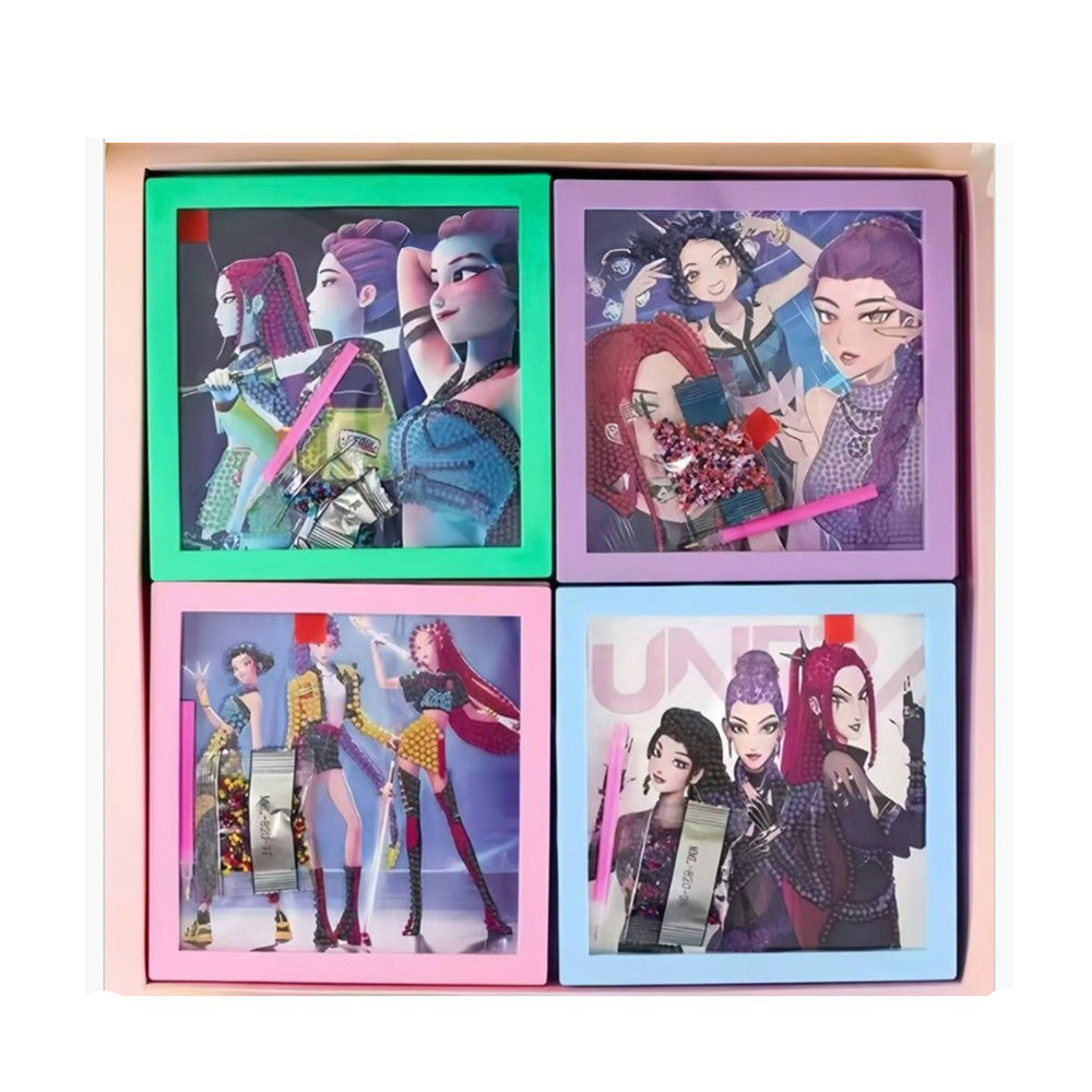 Diamond Dotz Ψηφιδωτό Με Χάντρες K-pop 20Χ20 εκ 4 Σχέδια - 1 Τμχ