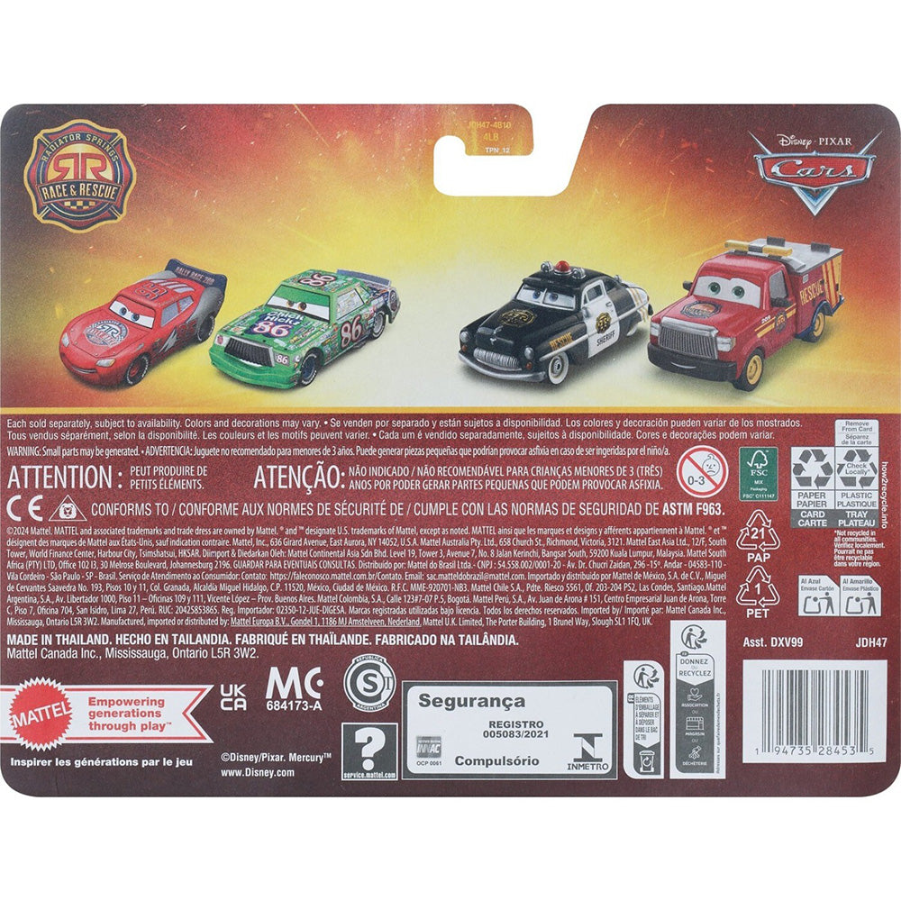 Disney Cars 2X Radiator Springs Rally Race 200 Lightning Mcqueen & Chick Hicks 