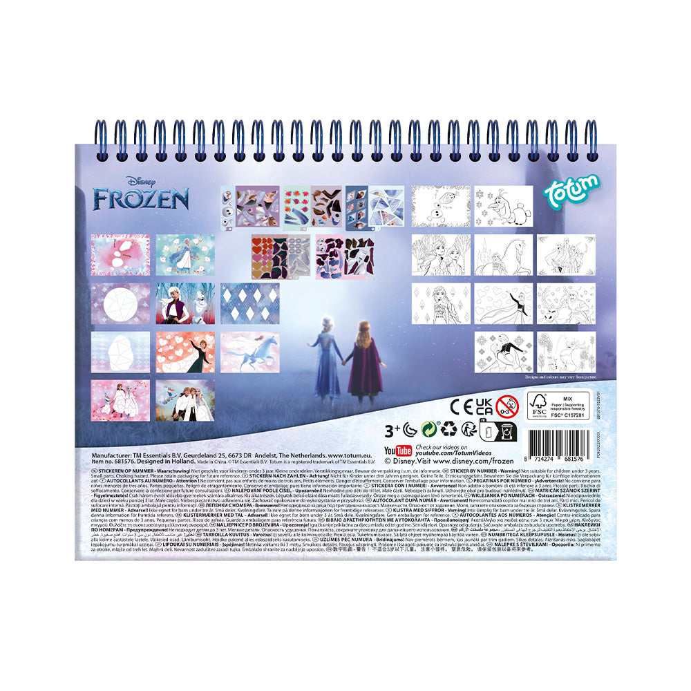 Totum Disney : Frozen - Sticker By Number Pad