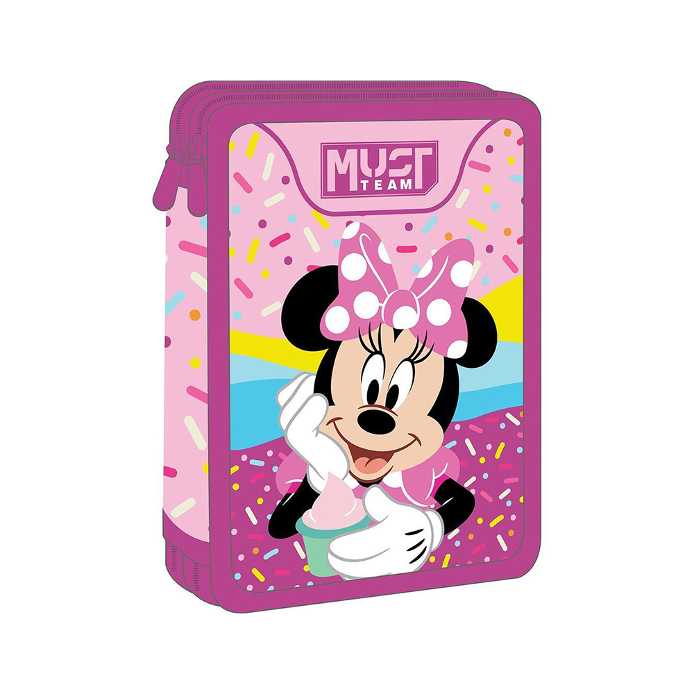 Must Team Σχολική Κασετίνα Διπλή Γεμάτη Disney Minnie Mouse