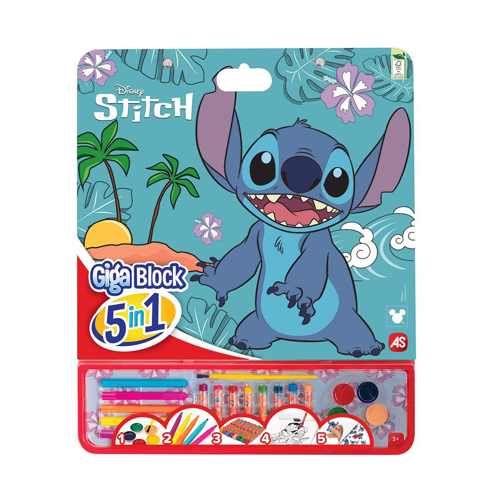 AS CompanyGiga Block Σετ Ζωγραφικής Disney Stitch 5 Σε 1 Για 3+ Χρονώνpapell.gr