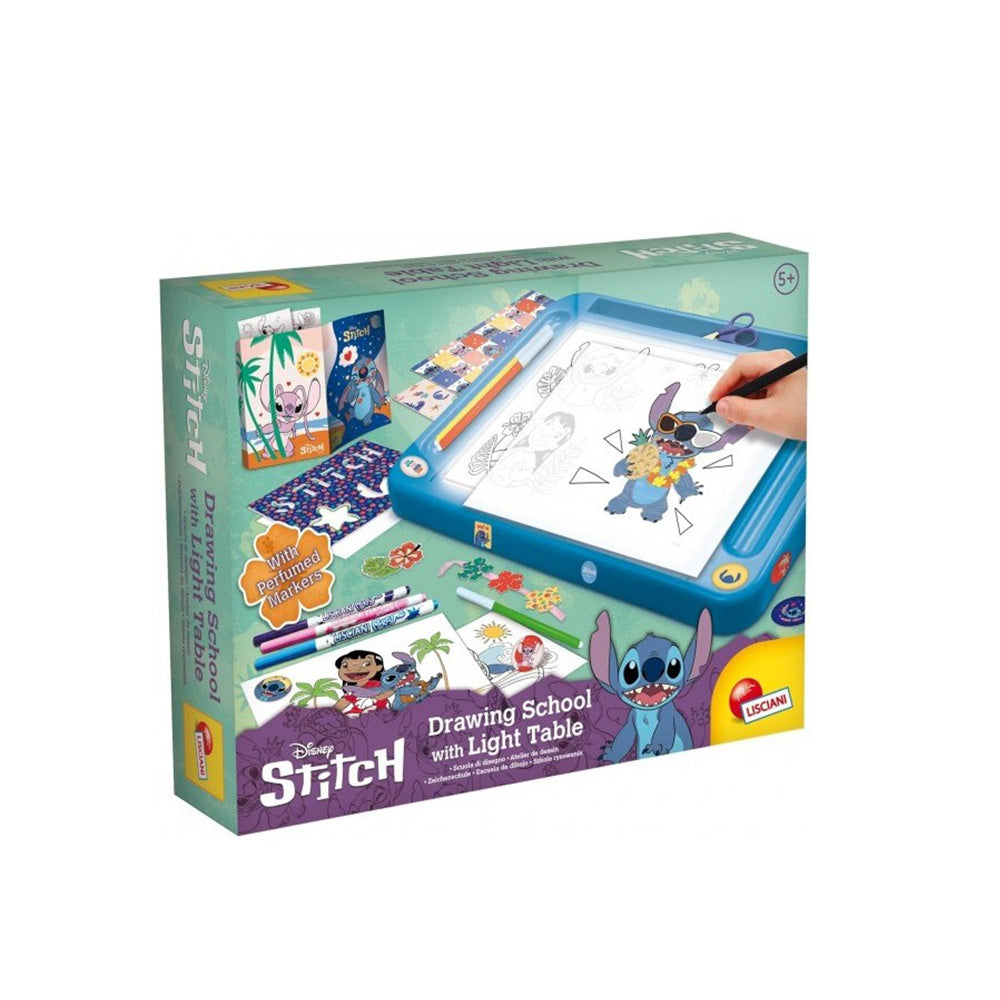 Lisciani Disney Stitch Σχολή Ζωγραφικής Με Φωτεινό Πίνακα 