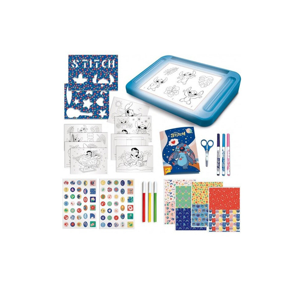 Lisciani Disney Stitch Σχολή Ζωγραφικής Με Φωτεινό Πίνακα 