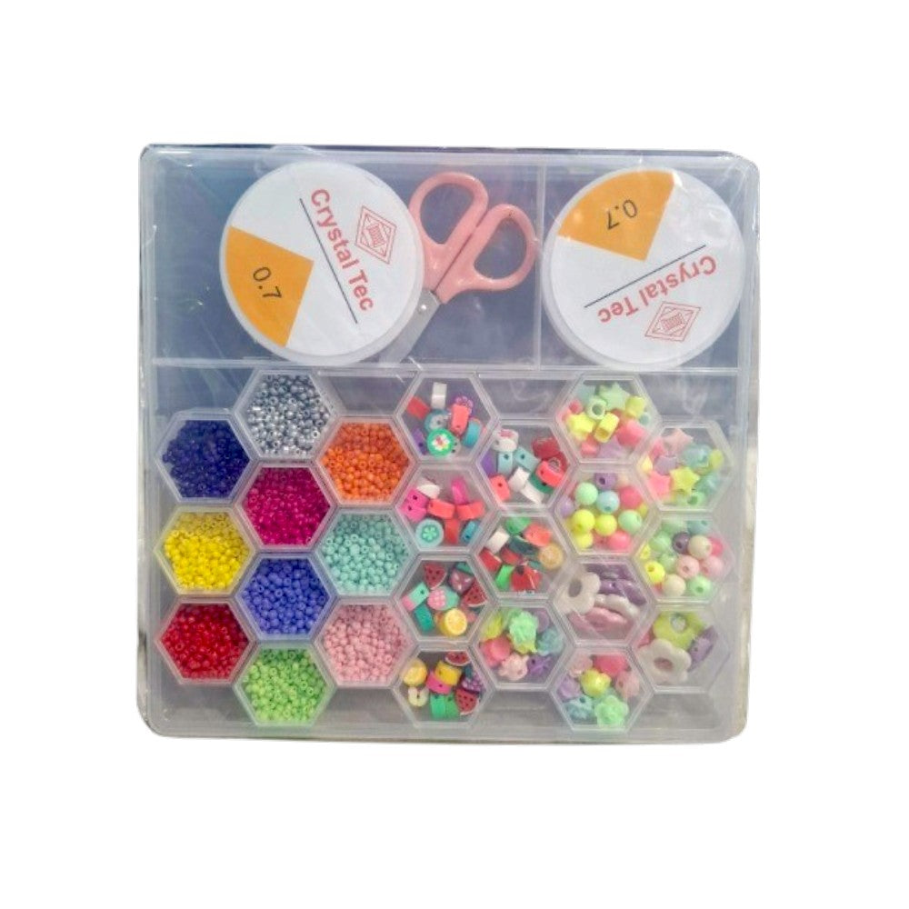 Σετ Κατασκευής Κοσμημάτων DIY με Πολύχρωμες Χάντρες & Αξεσουάρ