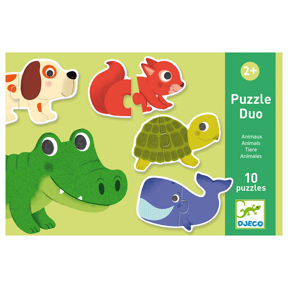 DJECODjeco 10 Puzzle Ζωάκια Των 2 Τεμαχίωνpapell.gr