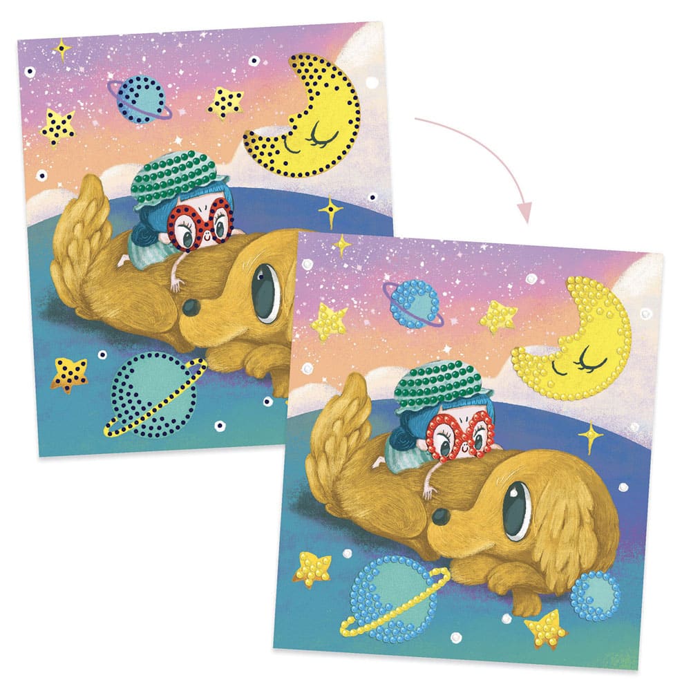 Djeco Artistic Κολαζ Με Στρας "Ζωακια Φιλοι"