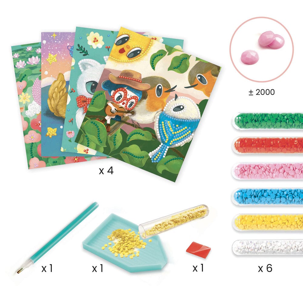 Djeco Artistic Κολαζ Με Στρας "Ζωακια Φιλοι"