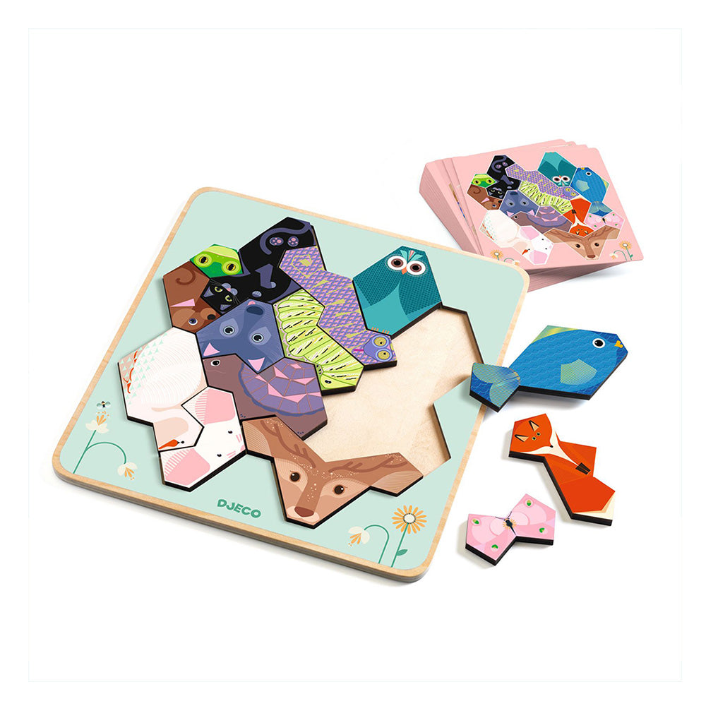 Djeco FormAnimo Εκπαιδευτικό Παιχνίδι Γεωμετρίας με Ζώα 