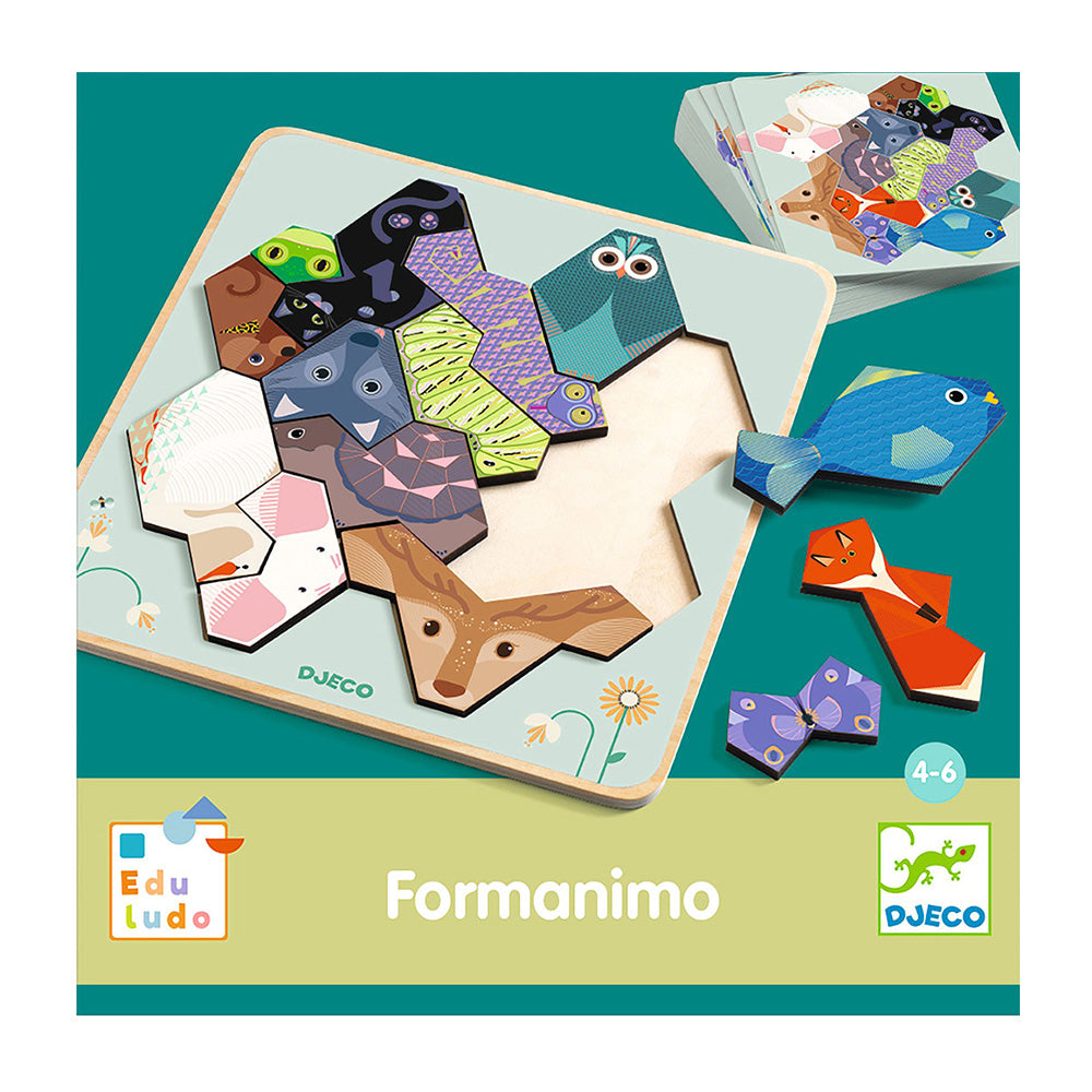 Djeco FormAnimo Εκπαιδευτικό Παιχνίδι Γεωμετρίας με Ζώα 