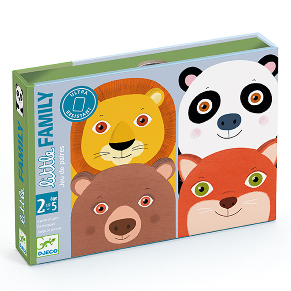 Djeco Little Family Επιτραπέζιο Παιχνίδι Αντιστοίχισης με 30 Κάρτες Ζώων για 2–4 Παίκτες