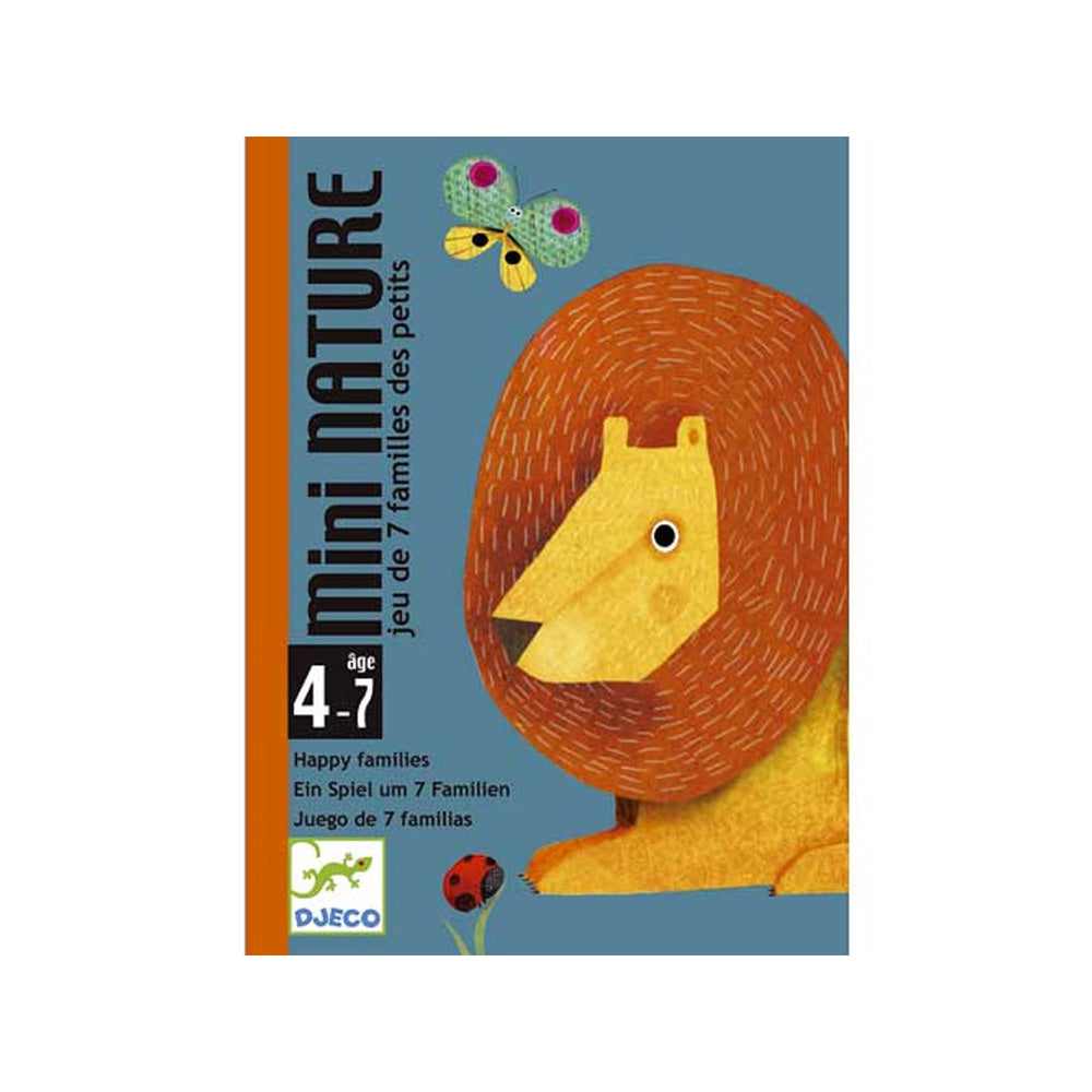 Djeco Mini Nature Επιτραπέζιο με Κάρτες 7 Οικογένειες Ζώων – 28 Κάρτες