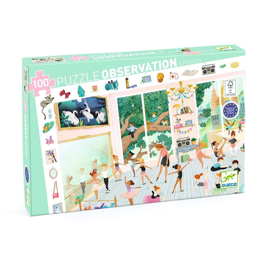 Djeco Παιδικό Παζλ Παρατήρησης Σχολή Χορού 100 Τμχ