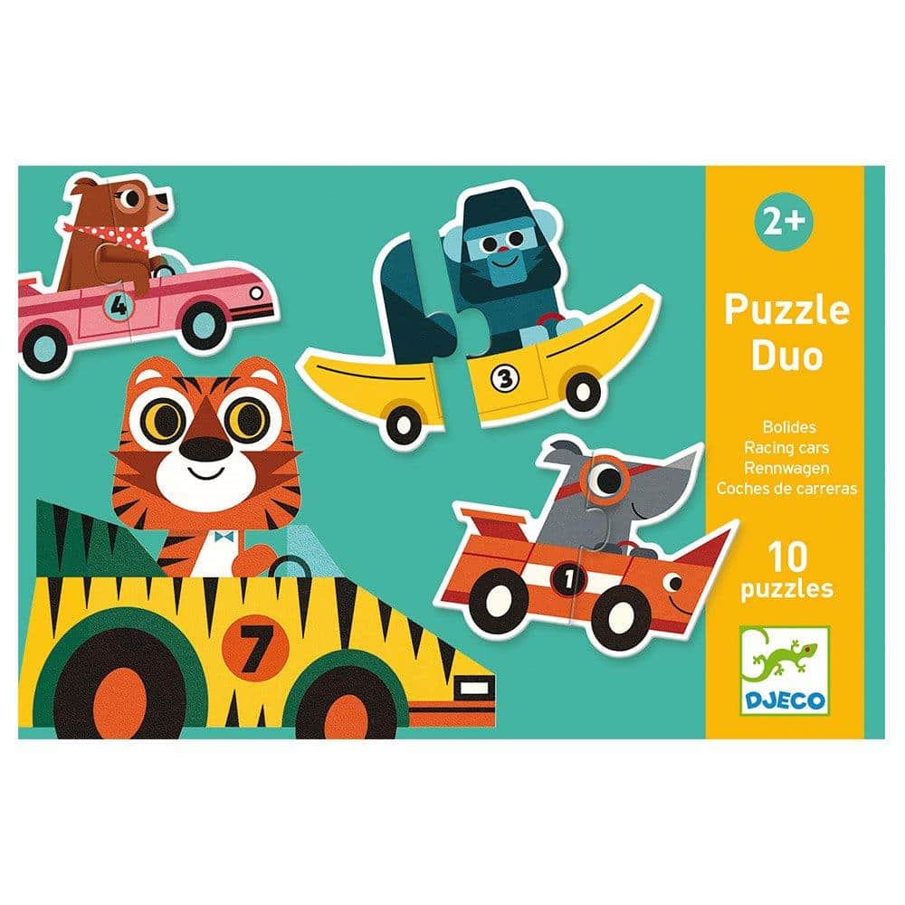 Djeco Puzzle Duo "Αγωνιστικά Αυτοκίνητα" 20 Τμχ