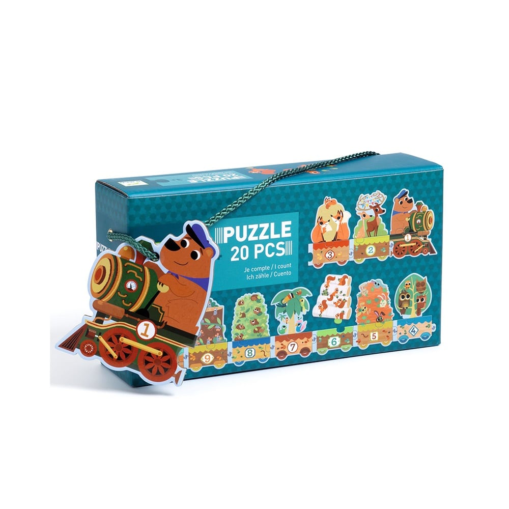 Djeco Puzzle Μαθαίνω να Μετράω Ζωάκια 20 Τμχ