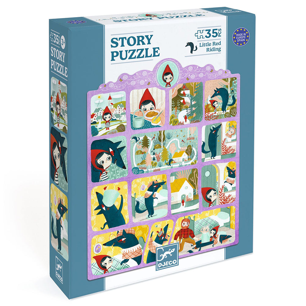 DJECODjeco Puzzle Παραμύθι Με 35 κομμάτια Κοκκινοσκουφίτσαpapell.gr