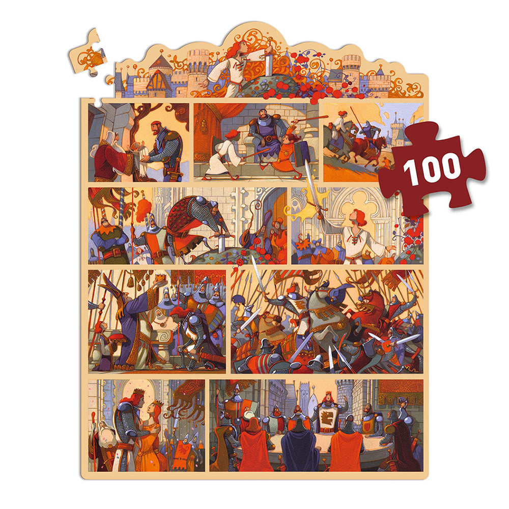 Djeco Puzzle Παραμύθι Ο Βασιλιάς Αρθούρος – 100 Κομμάτια