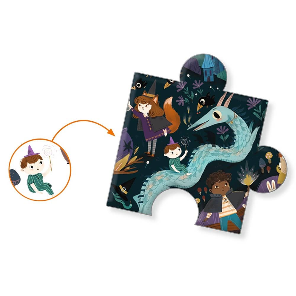 Djeco Puzzle Παρατηρησης 'Ακαδημια Μαγων' 54Pcs