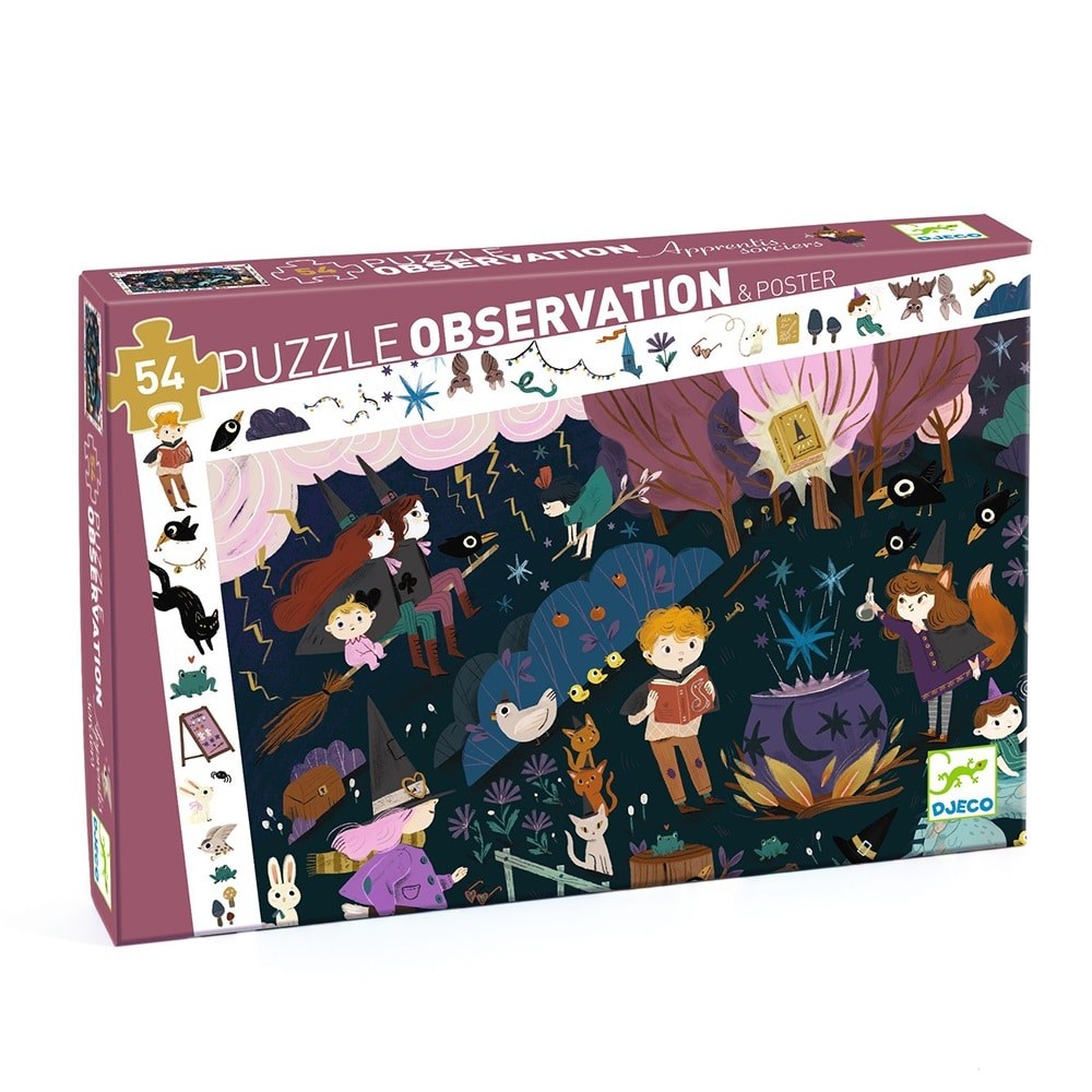 Djeco Puzzle Παρατηρησης 'Ακαδημια Μαγων' 54Pcs