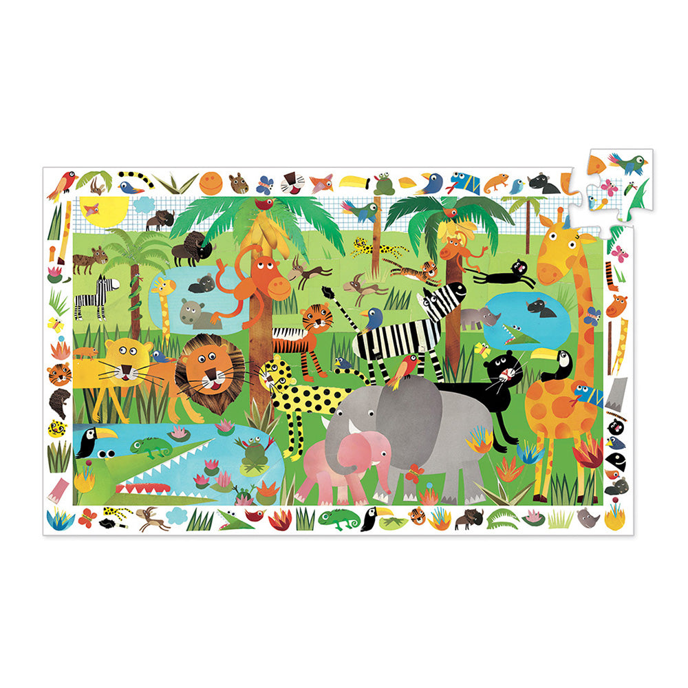 Djeco Puzzle Παρατήρησης Η Ζούγκλα FSC Mix – 35 Τεμάχια