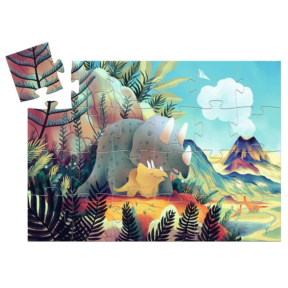 Djeco Puzzle Δεινοσαυρος Τεο Σε Σχηματικο Κουτι 24Τμχ