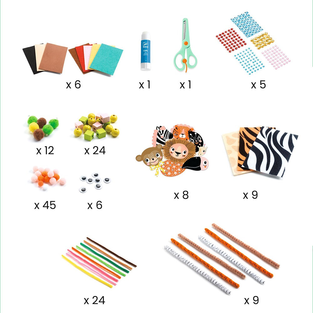 DJECODjeco Σετ Καλλιτεχνικών & Δημιουργικής Απασχόλησης Ζώα Ζούγκλαςpapell.gr