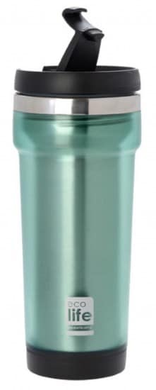 Ecolife Coffee Thermos Mug Plast/S.S.-Green 420Ml