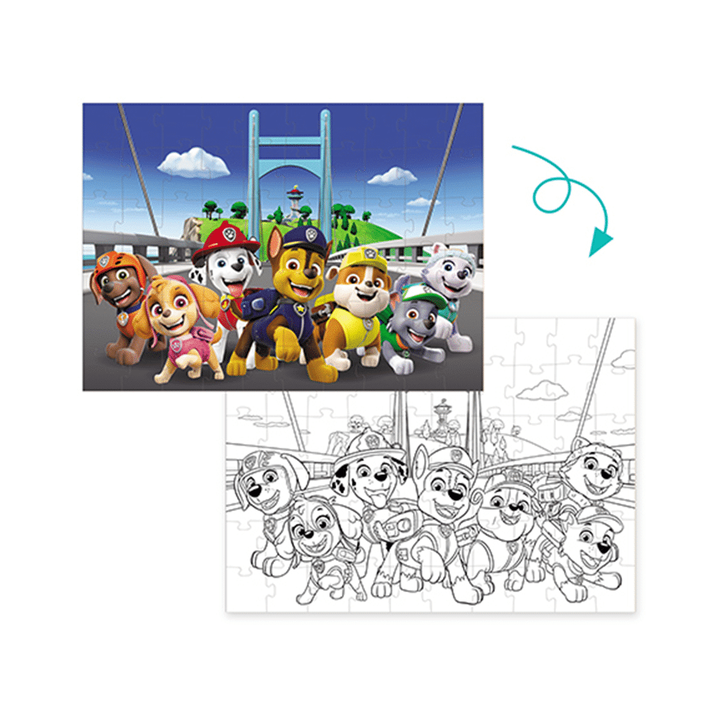 Dodo Paw Patrol Coloring Puzzle 2 In 1 32Χ23Εκ 60Pcs