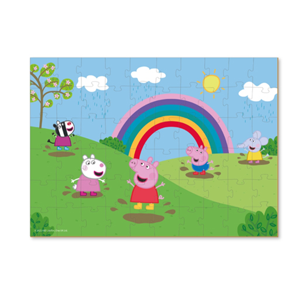 Dodo Puzzle Peppa Pig – Βροχή Και Ουράνιο Τόξο 60 Τμχ