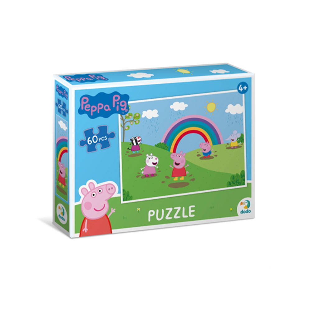 Dodo Puzzle Peppa Pig – Βροχή Και Ουράνιο Τόξο 60 Τμχ