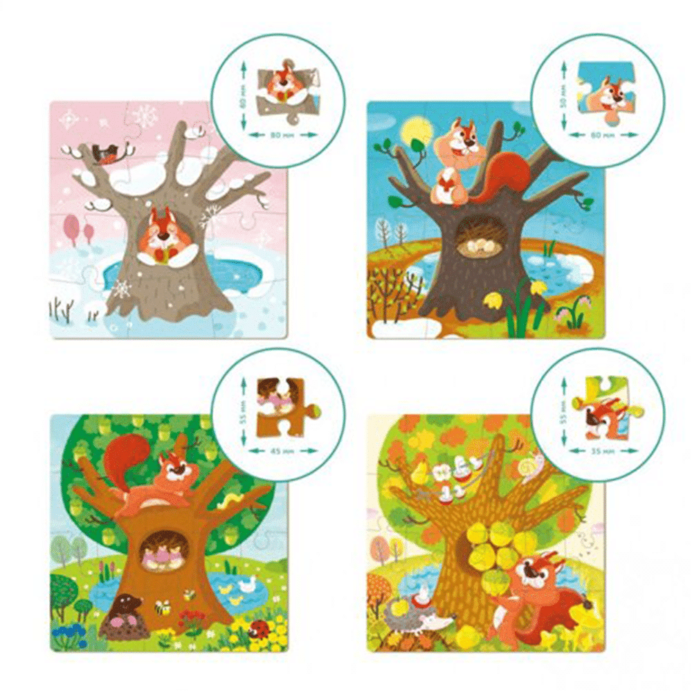 Dodo Puzzle 4 In 1 Four Seasons – Τεσσερις Εποχες 12/16/20/24Pcs