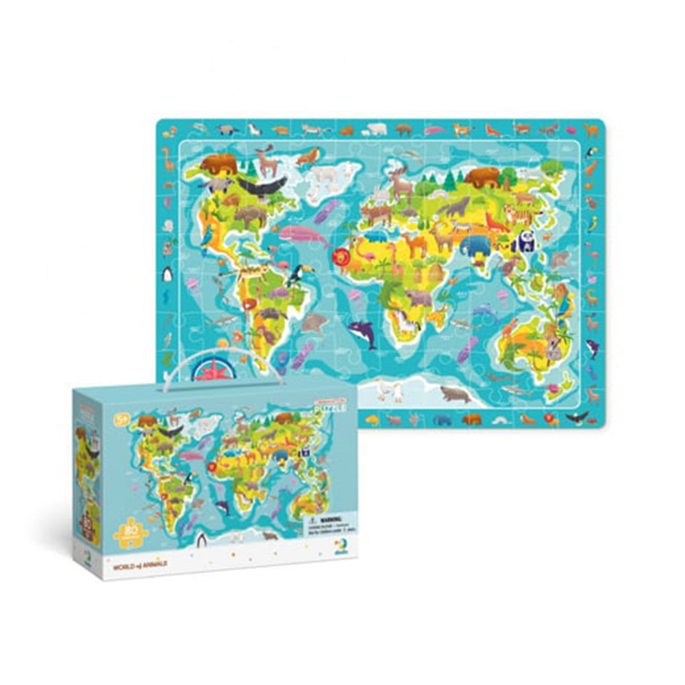 Dodo Puzzle Observation  World Of Animals – Χάρτης Παρατήρησης Ζώων 80 Τμχ