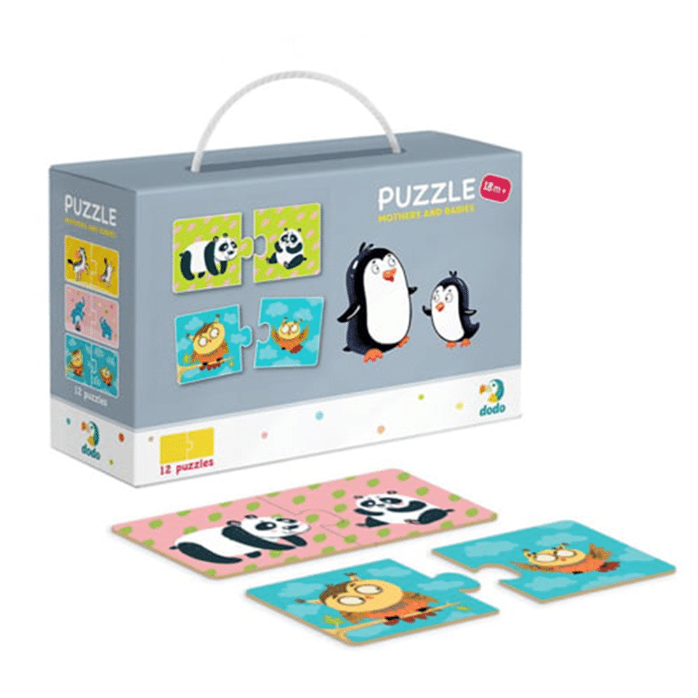 DodoDodo Puzzle Duo Mothers & Babies – Μαμάδες & Τα Μωρά Τους 24 Τμχpapell.gr