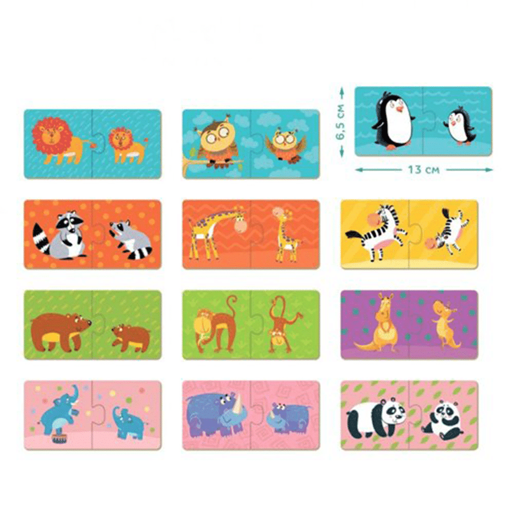 DodoDodo Puzzle Duo Mothers & Babies – Μαμάδες & Τα Μωρά Τους 24 Τμχpapell.gr