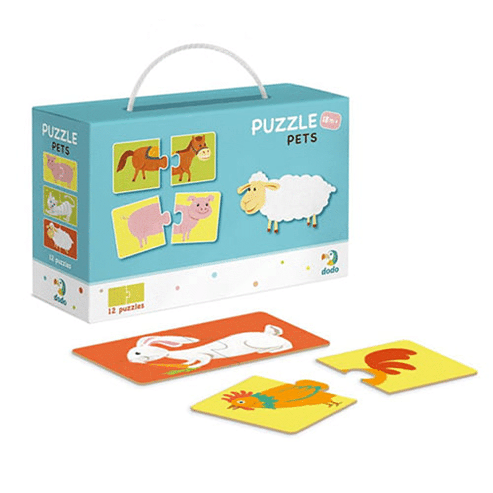 DodoDodo Puzzle Duo Pets - Κατοικίδια 24 Τμχpapell.gr