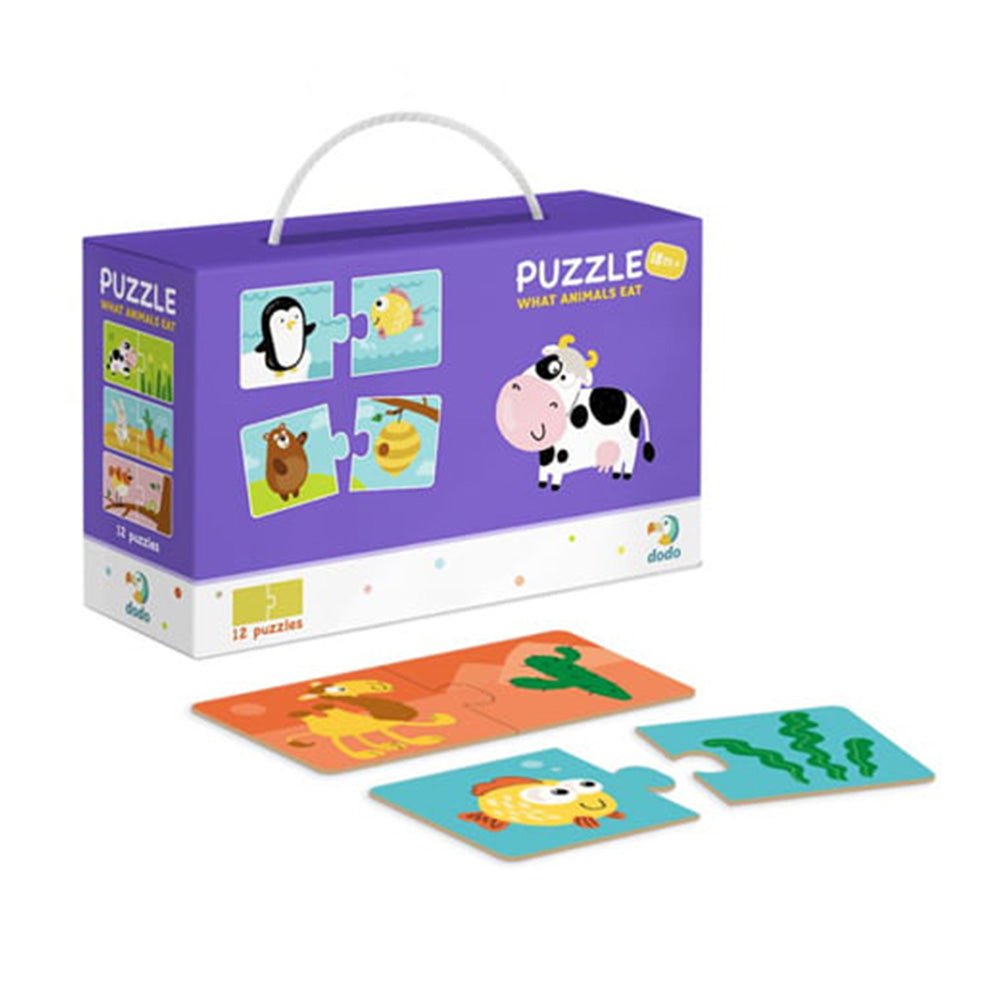 Dodo Puzzle Duo What Animals Eat – Τι Τρώνε Τα Ζωάκια