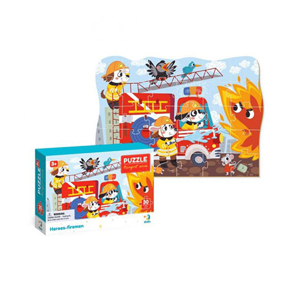 DodoDodo Puzzle Transport Series – Ήρωες Πυροσβέστες  30 Τμχpapell.gr