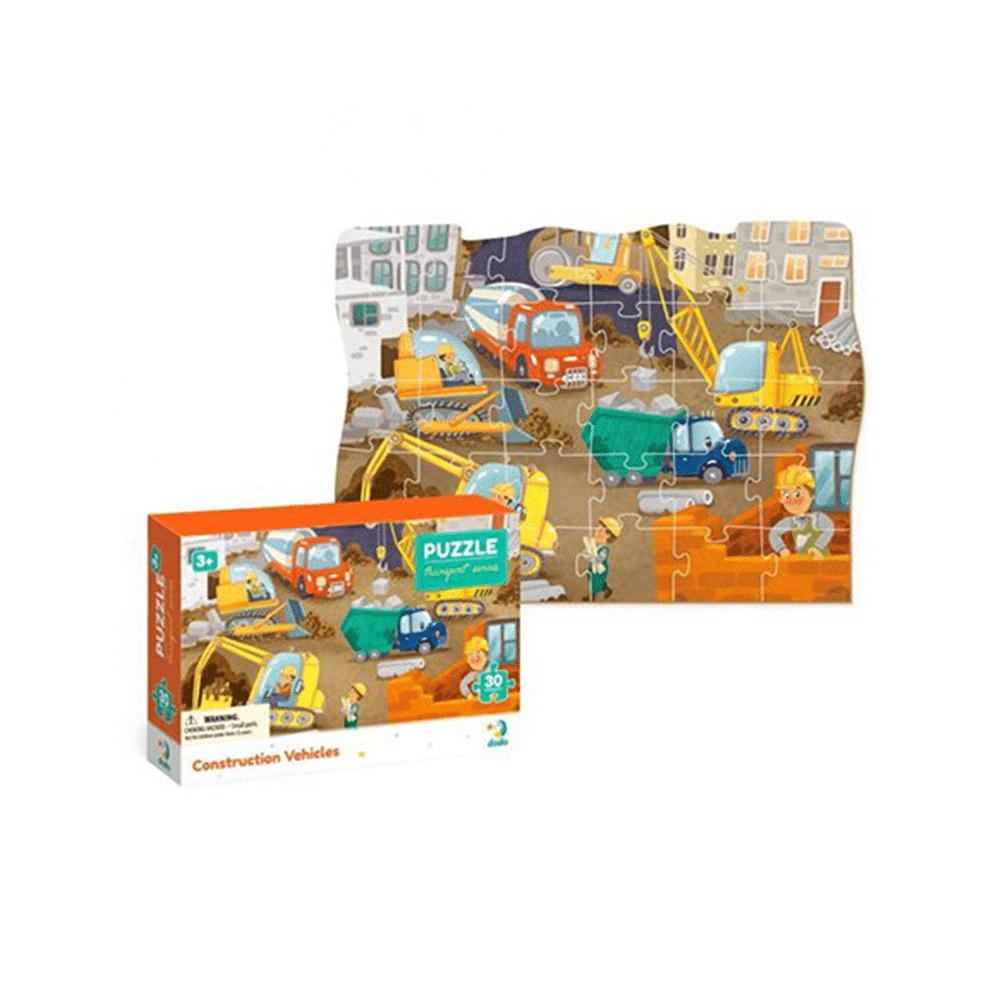 Dodo Transport Series Puzzle – Construction Vehicles 30Pcs