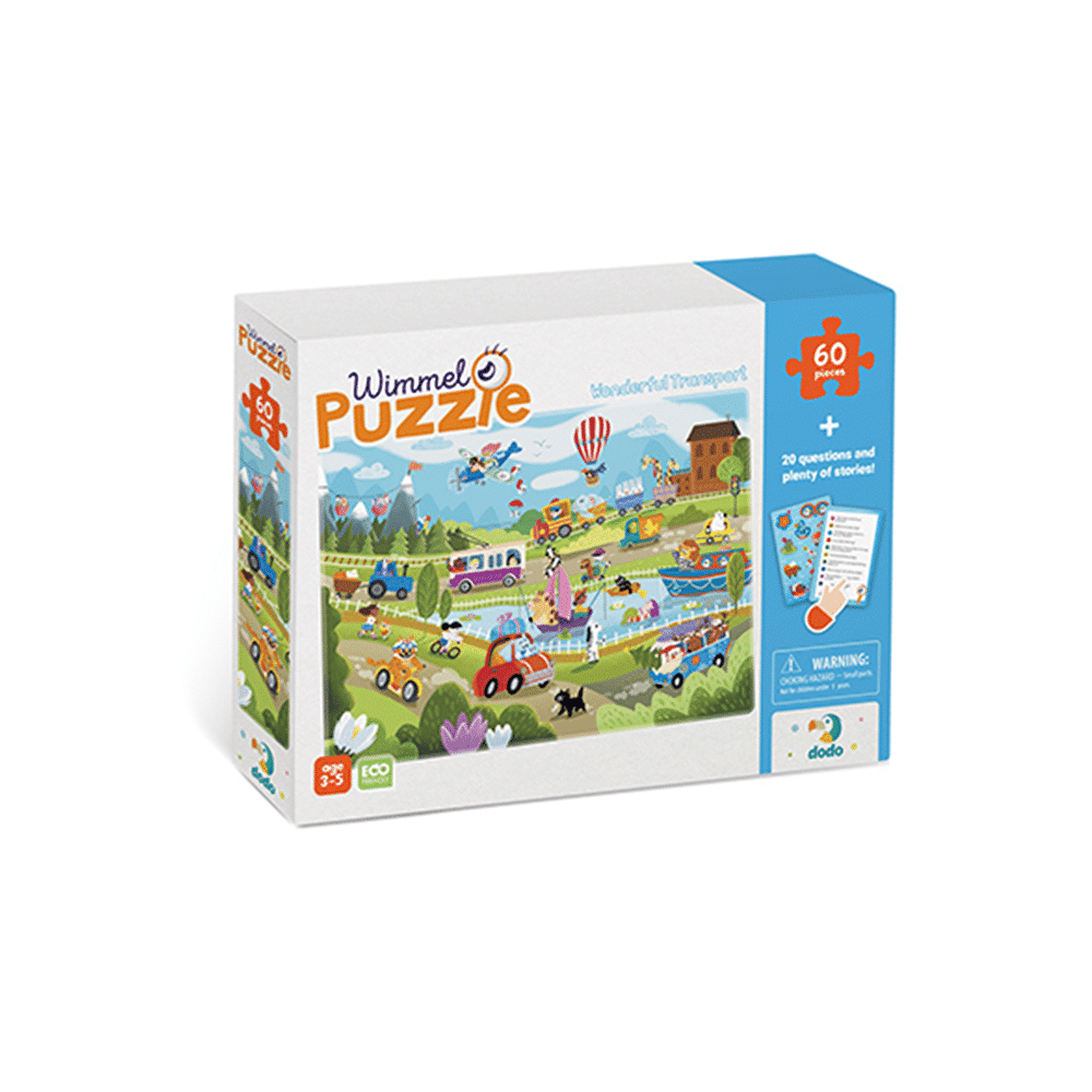DodoDodo Puzzle Wonderful Transport – Μέσα Μεταφοράς 60 Τμχpapell.gr