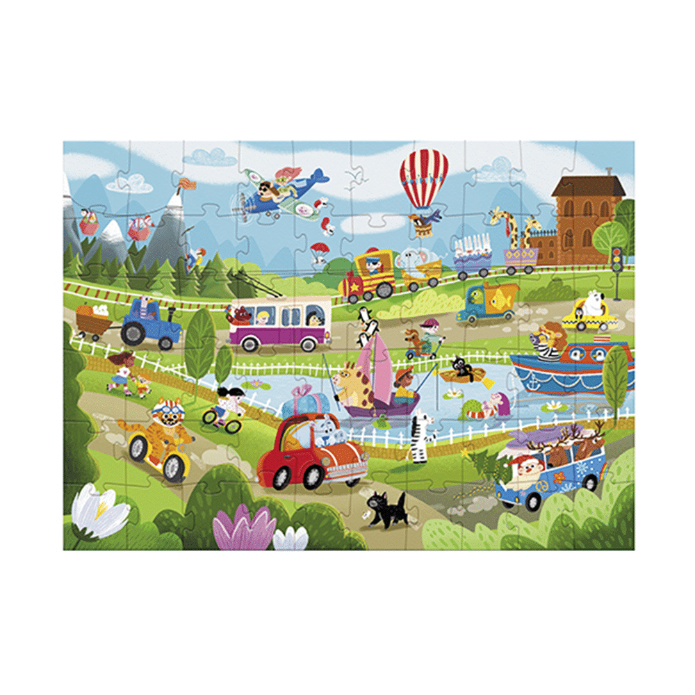DodoDodo Puzzle Wonderful Transport – Μέσα Μεταφοράς 60 Τμχpapell.gr